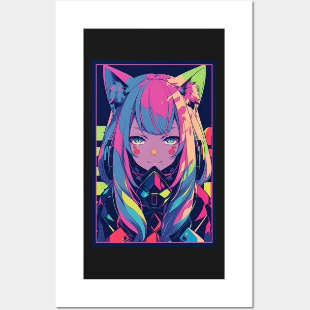 Anime Cat Girl | Quality Anime Design | Chibi Cat Girl Miaw | Manga Anime Art Wall Art by AlNoah